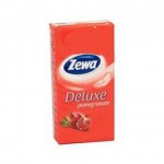 Платки носовые одноразовые, Zewa (Зева) 10 шт Делюкс гранат трехслойные