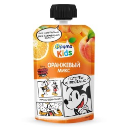 Пюре ФрутоKids оранжевый микс яблоко персик морковь апельсин с 6 мес 90 г