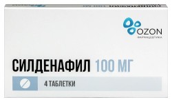 Силденафил табл. п/о пленочной 100 мг 4 шт.
