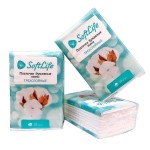 Платочки бумажные, Softlife (Софтлайф) 10х10 шт трехслойные мини