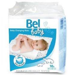 Пеленки впитывающие, Bel (Бел) р. 60смх60см 10 шт арт. 1619607 Беби Чейнджин метс с рисунком