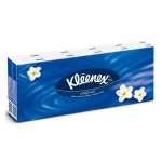 Платки носовые, Kleenex (Клинекс) 10х10 шт ориджинал белые спайка