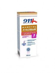 Шампунь 911 Ваша служба спасения Луковый c репейным маслом от выпадения волос и облысения 150 мл