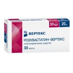 Розувастатин-Вертекс, таблетки покрытые пленочной оболочкой 20 мг 30 шт