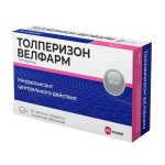 Толперизон Велфарм, таблетки покрытые оболочкой пленочной 50 мг 30 шт