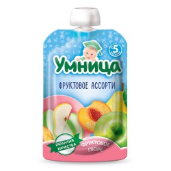 Пюре Умница фруктовое ассорти с 5 мес 100 г