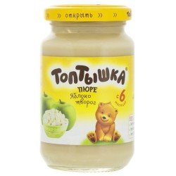 Пюре Топтышка яблоко творог с 6 мес. 190 г