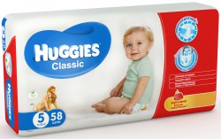Подгузники 58 шт. Huggies классик 11-25 кг
