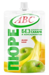 Пюре ABC без сахара и консервантов яблоко банан 200 г