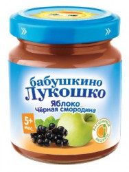 Пюре Бабушкино лукошко яблоко черная смородина с 5 мес 100 г