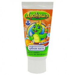 Зубная паста для детей Дракоша гелевая апельсин 60 мл