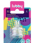 Соска силиконовая, Lubby (Лабби) №1 арт. 15168/4664 X-образное отверстие блистер